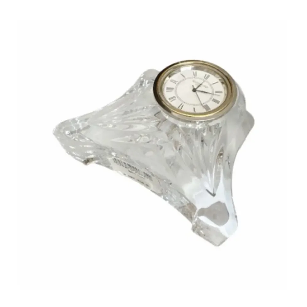 Waterford Abbey Crystal Small Quartz Desk Battery Clock